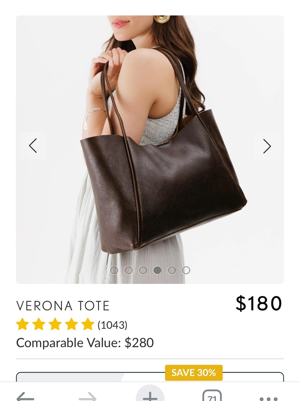 Portland Leather Goods - Large Verona - Aquarius - AP NWT - Picture 15 of 15